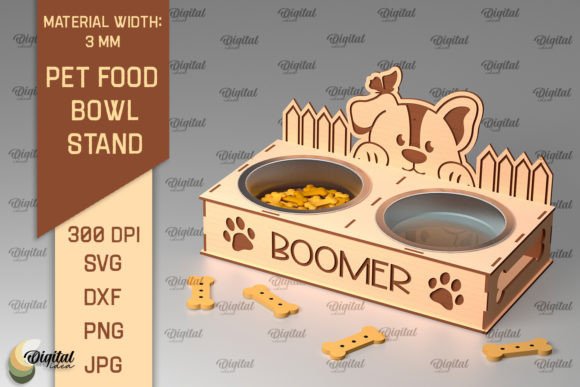 Download Dog Food Bowl Stand Laser Cut - Bowl Collection