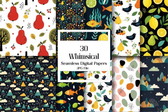 Download Whimsical Digital Paper Pack - Whimsical digital paper Collection