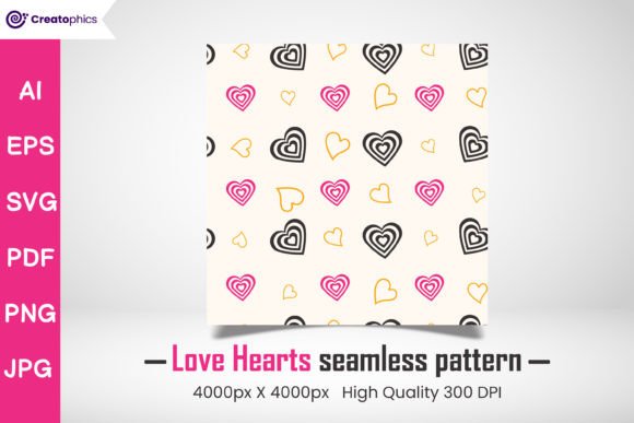 Download Love Hearts Seamless Digital Paper Free - Hearts Collection