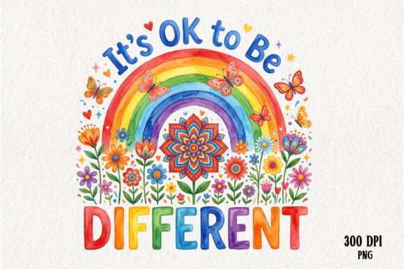 Download Inclusive Rainbow Floral Awareness PNG - Premium Resources