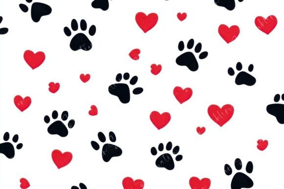 Download A Playful Pattern of Red Hearts - Hearts Collection