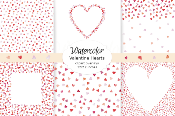 Download Watercolor 12x12 Inches Valentines Heart - 12x12 inch Collection